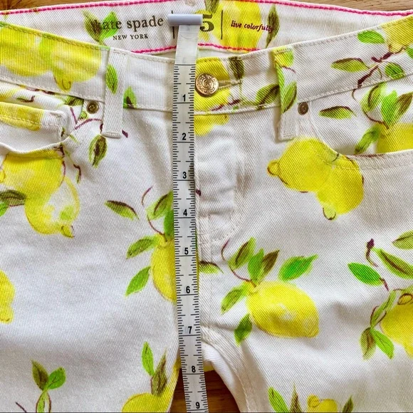 Kate Spade Brooke Street Capri Lemon Pants EUC - Picture 8 of 16